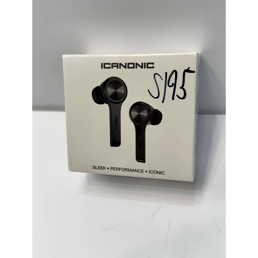 True Wireless Bluetooth Earbuds Black In Ear Headphones ICANONIC